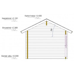 Pihamökki Tuiske - Leikkauskuva