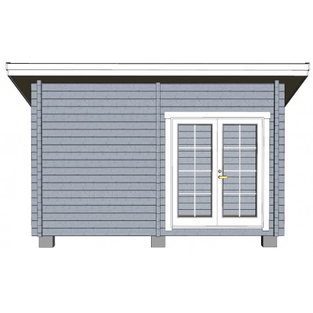 Vierasmökki Pikku-Vieno - Mallinnuskuva edestä