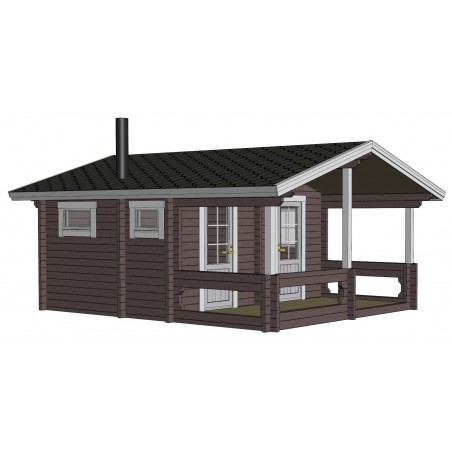 Sauna Sulo - Mallinnuskuva etuvasemmalta