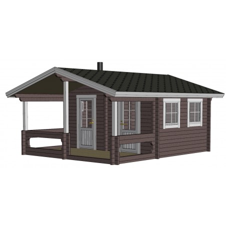 Sauna Sulo - Mallinnuskuva etuoikealta