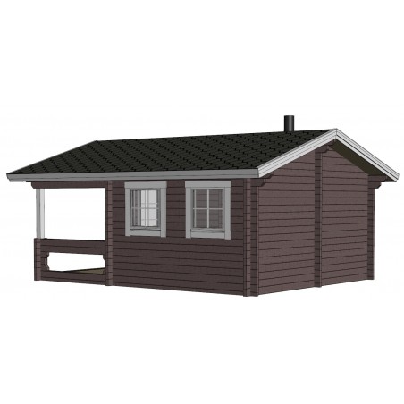 Sauna Sulo - Mallinnuskuva takaoikealta