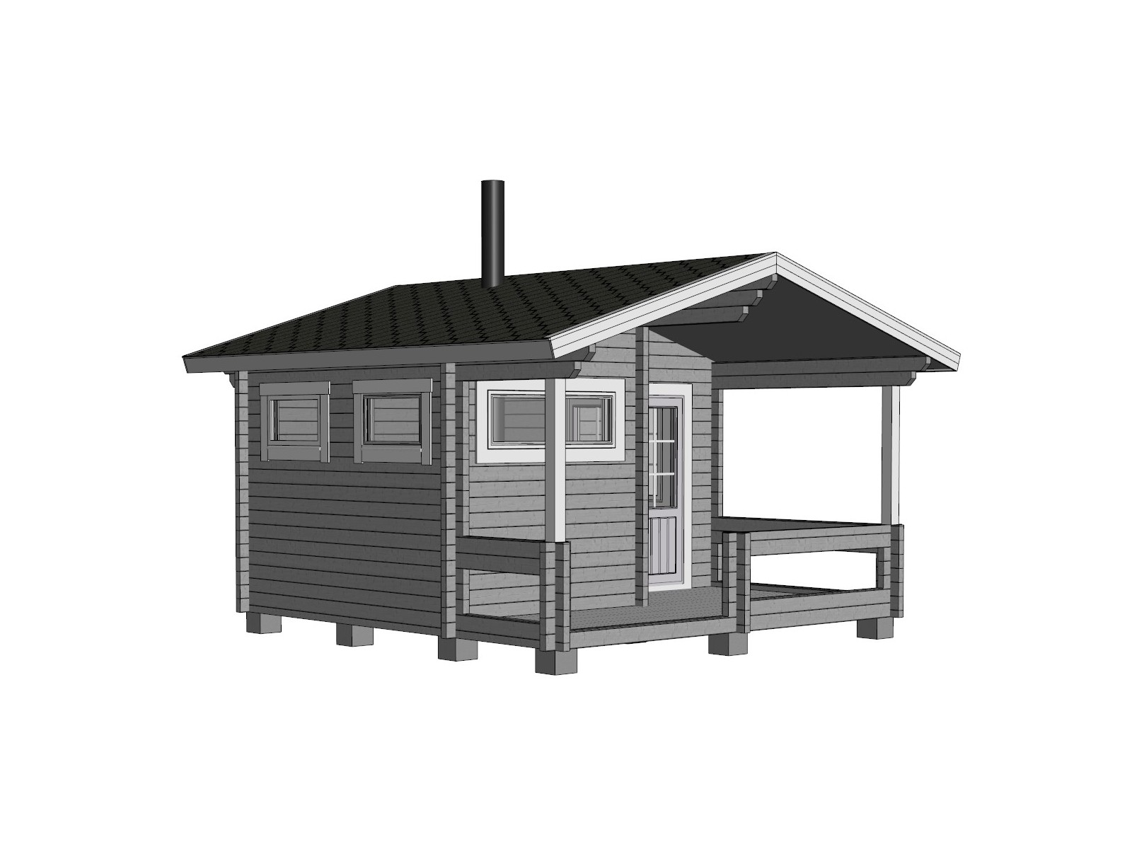 Sauna Keno - Mallinnuskuva etuvasen