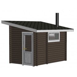 Sauna Kopo - Mallinnus ovikulma