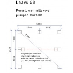Laavu Loiste  58 mm kevythirsi - Perustuskuva