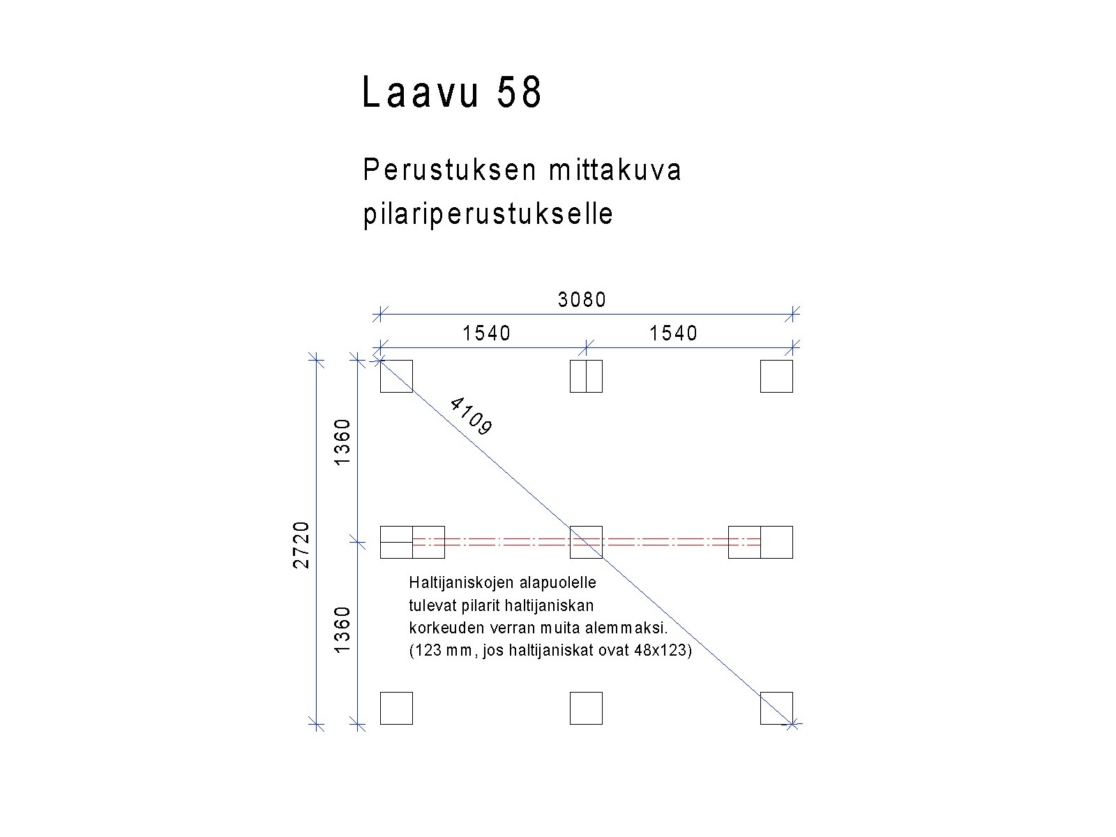 Laavu Loiste  58 mm kevythirsi - Perustuskuva