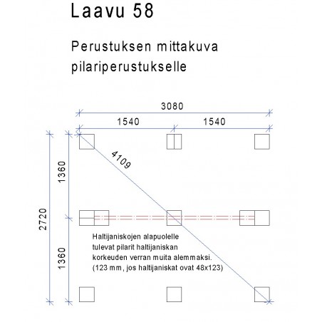 Laavu Loiste  58 mm kevythirsi - Perustuskuva
