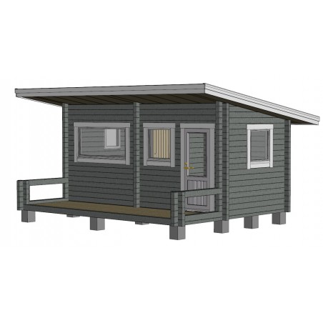 Sauna Tähtiranta - Mallinnus etuoikealta
