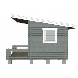 Sauna Tähtiranta - Mallinnus oikealta