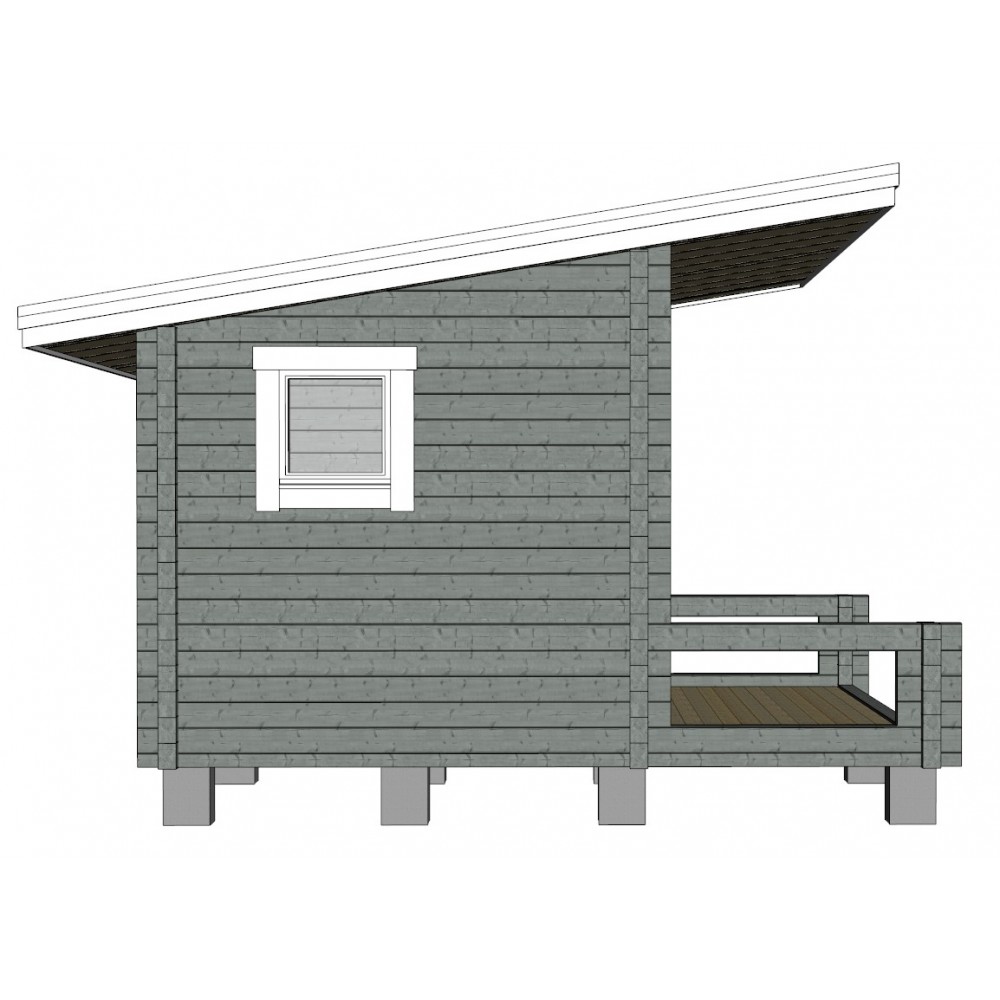 Sauna Tähtiranta - Mallinnus vasemmalta
