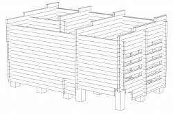 Monitoimivarasto Suviranta - Kehikko ja perustus kallionurkasta