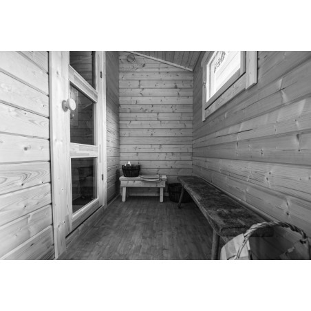 Pihasauna Siesta 20 - Asiakaskohtainen muutosmalli - Pukuhuone