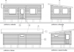 Pihasauna Elvi - Julkisivuprojektiot