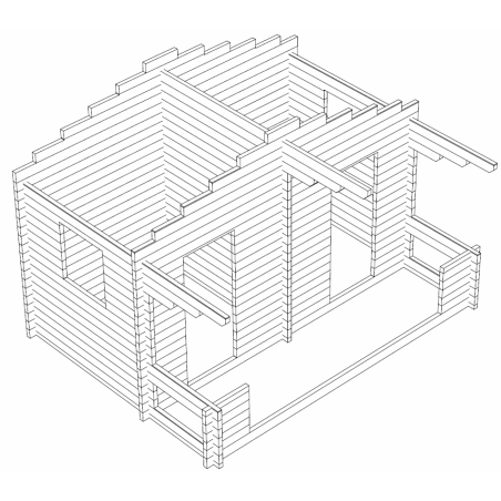 Hirsikehikko, Rento Plus tuplaovilla, 58 mm - Kehikon 3D Malli