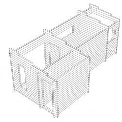 Sauna Pisara - Hirsikehikon 3D malli