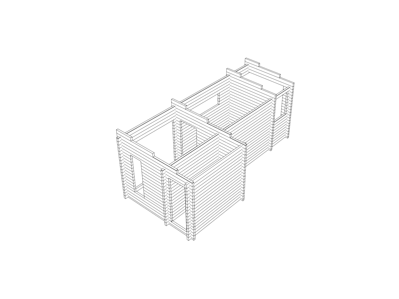 Sauna Pisara - Hirsikehikon 3D malli