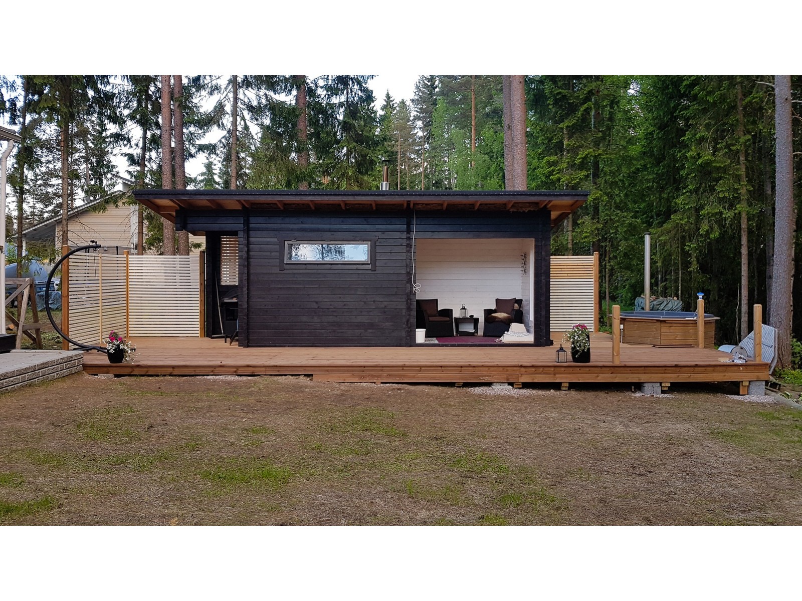 Sauna Pisara - Asiakkaan ottama valokuva rakennusprojektin edetessä