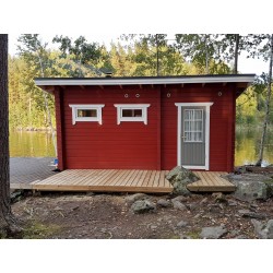 Sauna Pekka - Valokuva saunan edestä