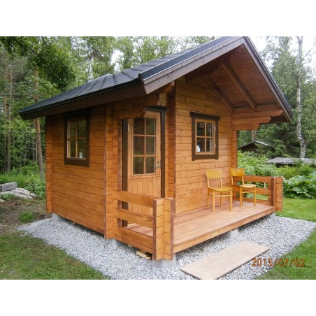 Hirsikehikko, sauna Soma, 70 mm - Asiakkaan pystyttämä sauna
