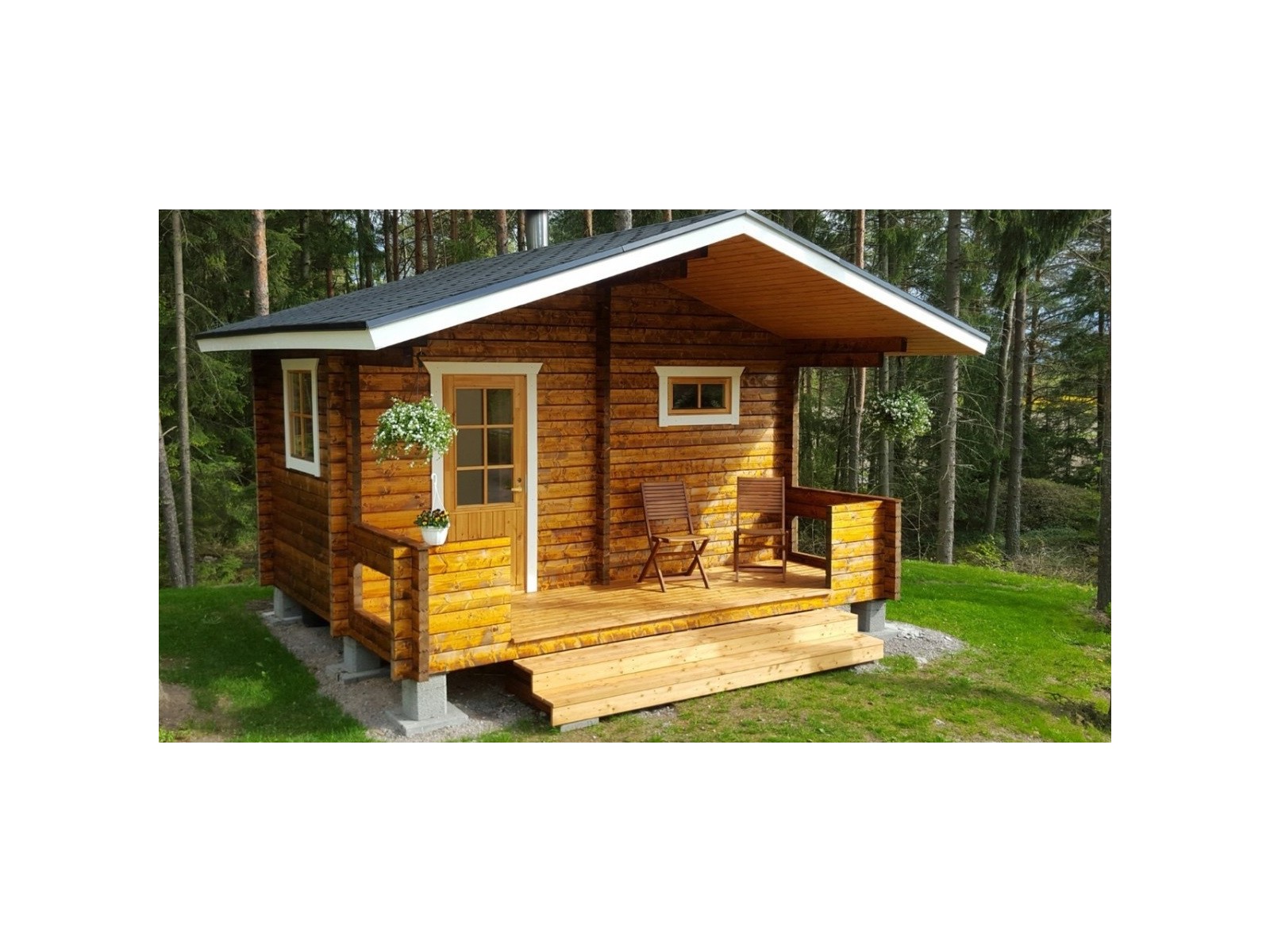 Hirsikehikko, sauna Rento Plus sivuikkunalla, 70 mm