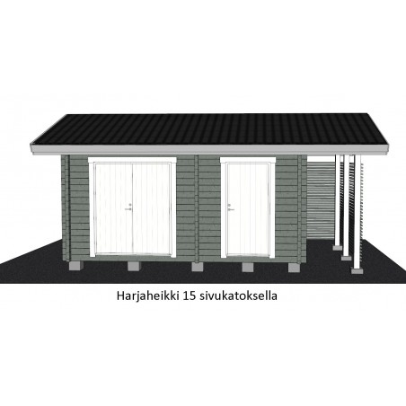 Parivarasto Harjaheikki 15 - Sivukatoksellinen malli