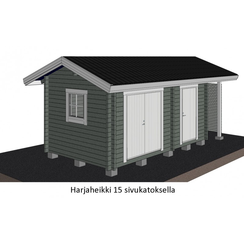 Parivarasto Harjaheikki 15 - Sivukatoksellinen malli