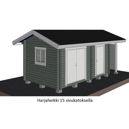 Parivarasto Harjaheikki 15 - Sivukatoksellinen malli
