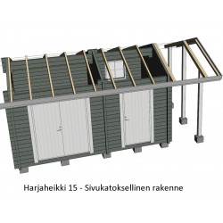 Parivarasto Harjaheikki 15 - Sivukatoksen rakenne