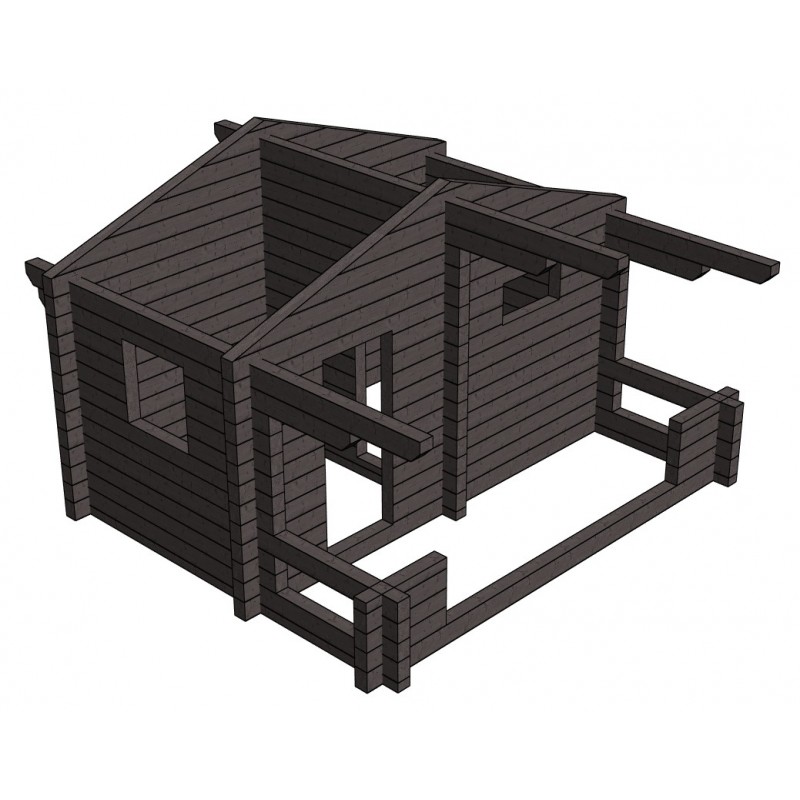 Sauna Siima (136 mm hirsivahvuus)  - Hirsikehikko